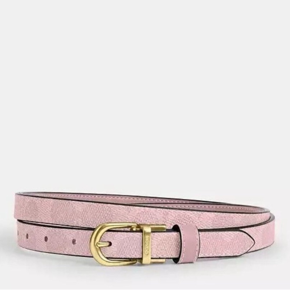 NWT Coach Classic Buckle Cut To Size Reversible Belt, 18 Mm cx058 powder Pink